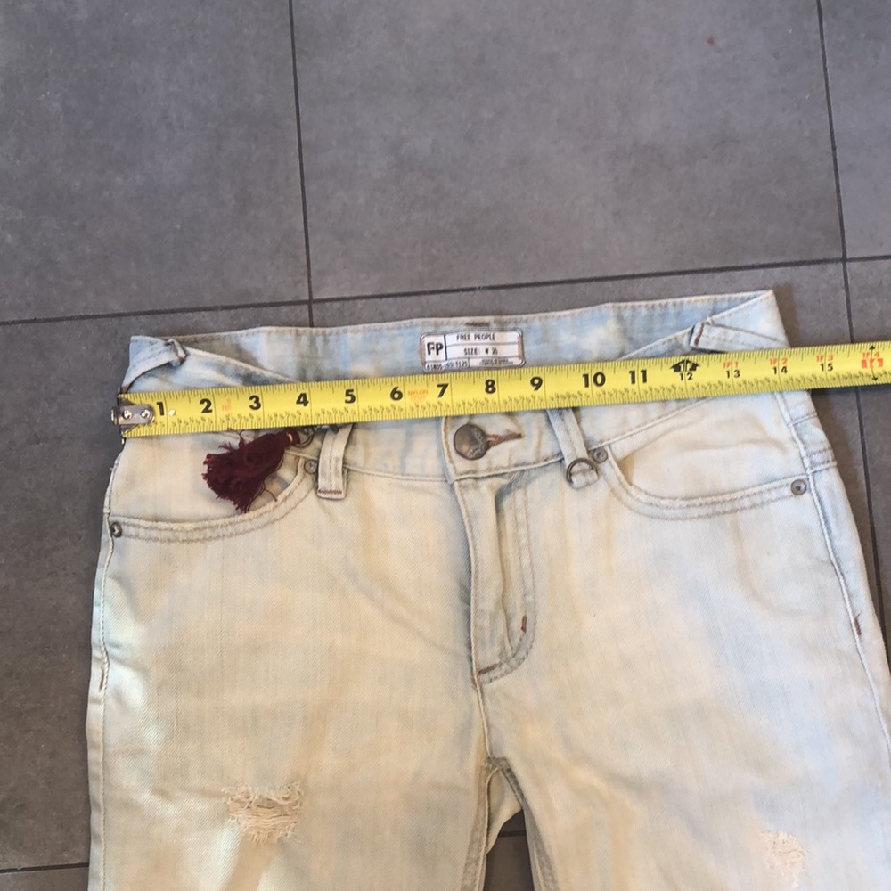 Free People Distressed Jean Shorts - Picture 4 of 7